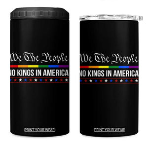 No Kings In America 4 in 1 Can Cooler Tumbler We The People TS02 One Size: 16 oz Black Print Your Wear