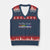 No Kings In America V-Neck Knit Sweater Vest We The People TS02 Navy Red Print Your Wear