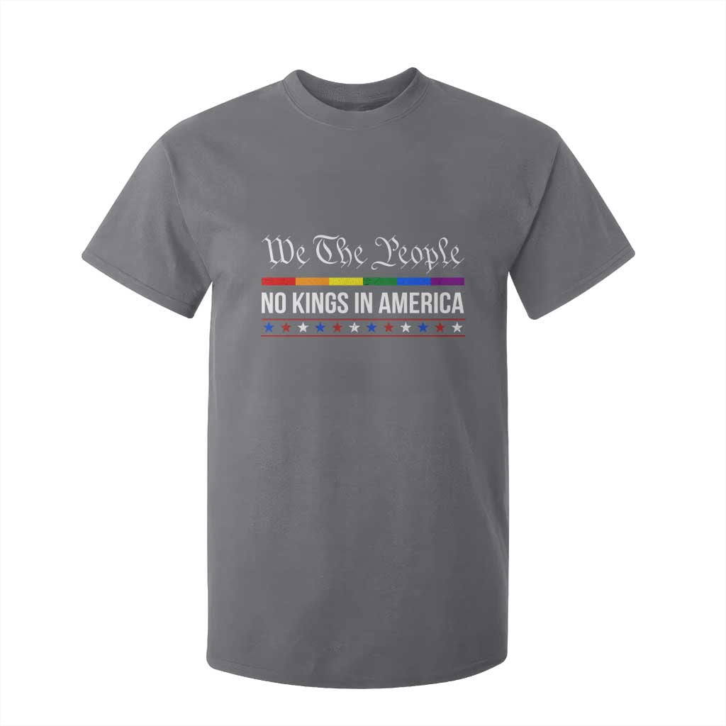 No Kings In America T Shirt For Kid We The People TS02 Charcoal Print Your Wear