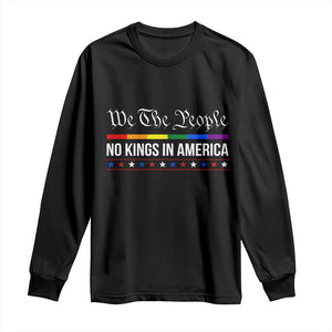 No Kings In America Long Sleeve Shirt We The People TS02 Black Print Your Wear