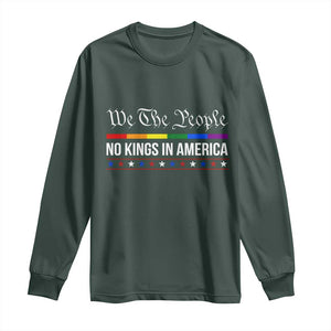 No Kings In America Long Sleeve Shirt We The People TS02 Dark Forest Green Print Your Wear