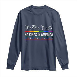 No Kings In America Long Sleeve Shirt We The People TS02 Navy Print Your Wear