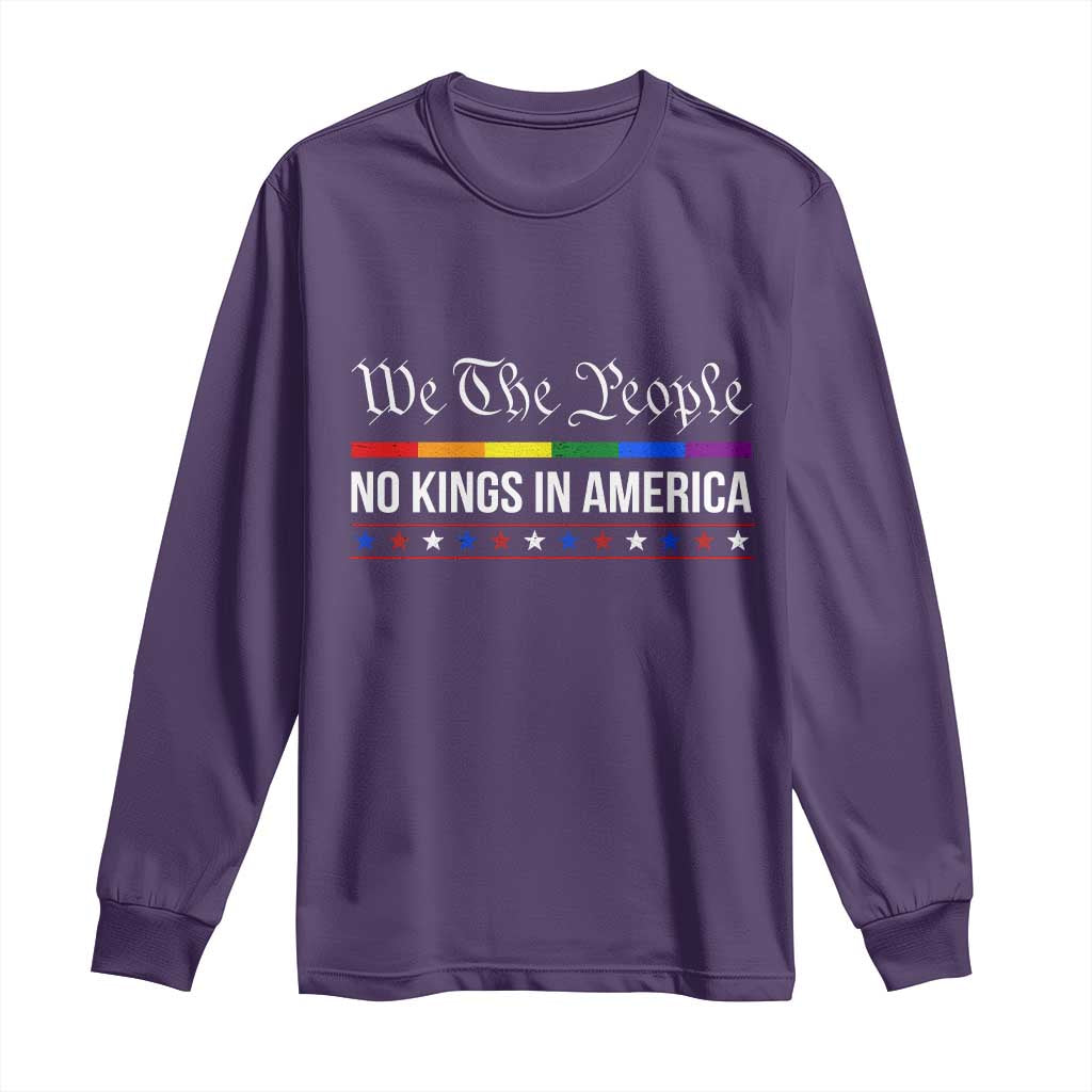 No Kings In America Long Sleeve Shirt We The People TS02 Purple Print Your Wear