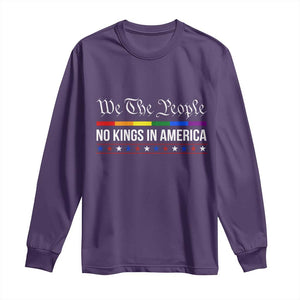 No Kings In America Long Sleeve Shirt We The People TS02 Purple Print Your Wear