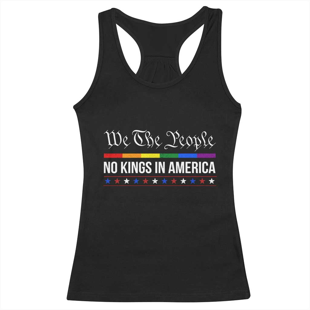 No Kings In America Racerback Tank Top We The People TS02 Black Print Your Wear
