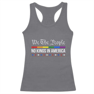 No Kings In America Racerback Tank Top We The People TS02 Charcoal Print Your Wear