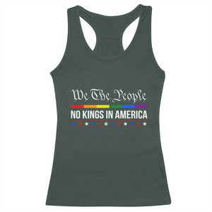 No Kings In America Racerback Tank Top We The People TS02 Dark Forest Green Print Your Wear
