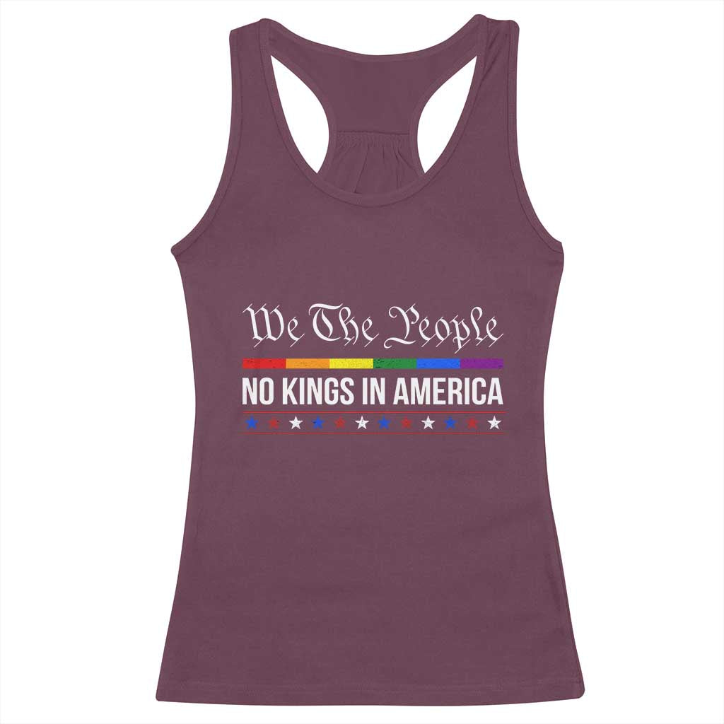 No Kings In America Racerback Tank Top We The People TS02 Maroon Print Your Wear
