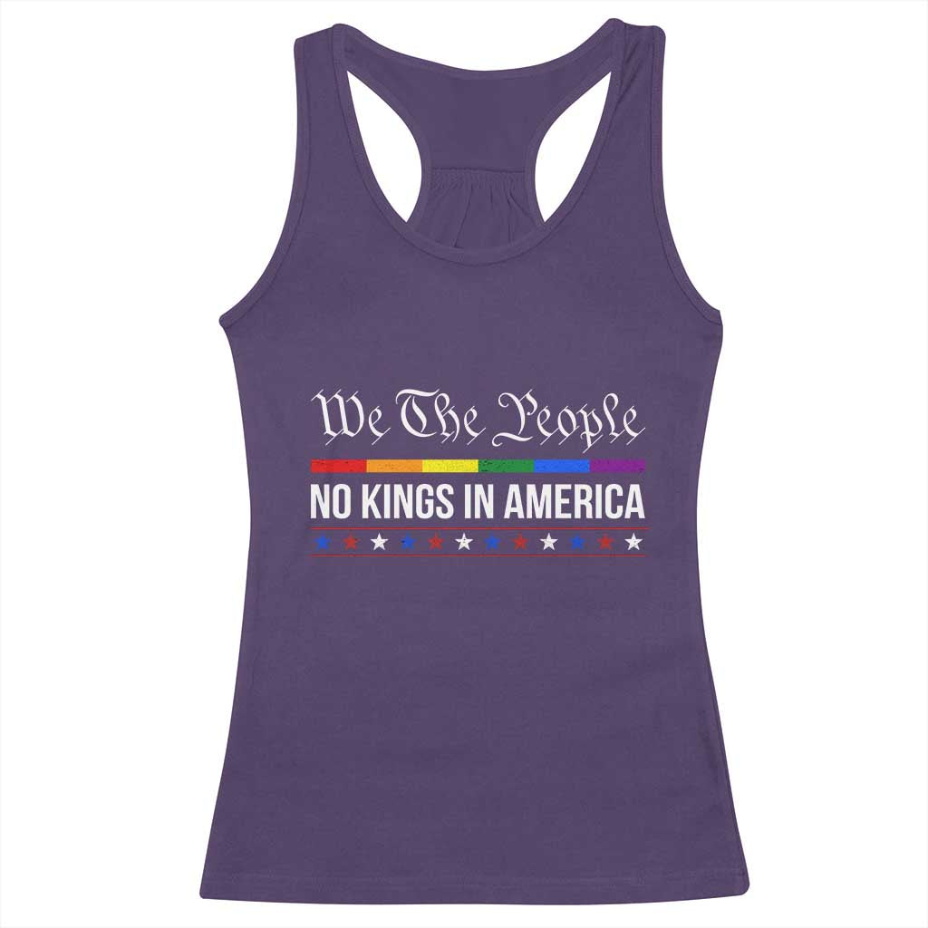 No Kings In America Racerback Tank Top We The People TS02 Purple Print Your Wear