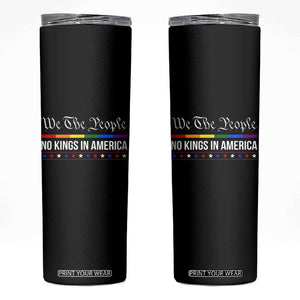 No Kings In America Skinny Tumbler We The People TS02 Black Print Your Wear