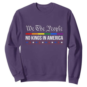 No Kings In America Sweatshirt We The People TS02 Purple Print Your Wear