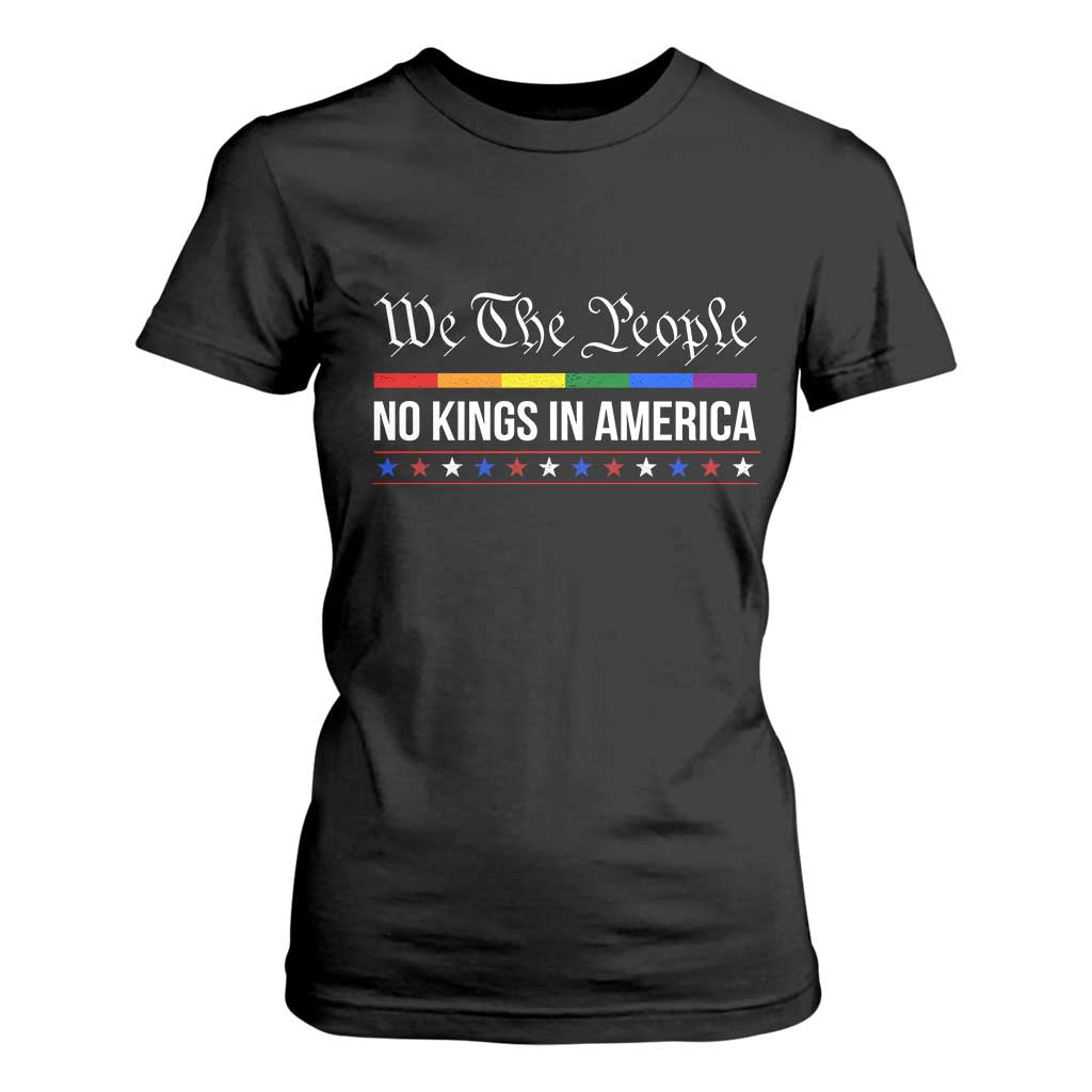 No Kings In America T Shirt For Women We The People TS02 Black Print Your Wear