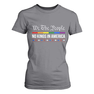 No Kings In America T Shirt For Women We The People TS02 Charcoal Print Your Wear