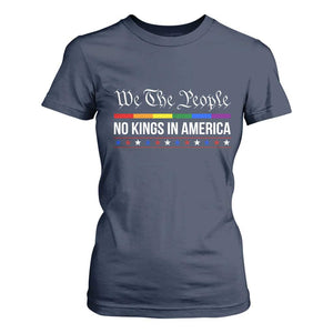 No Kings In America T Shirt For Women We The People TS02 Navy Print Your Wear