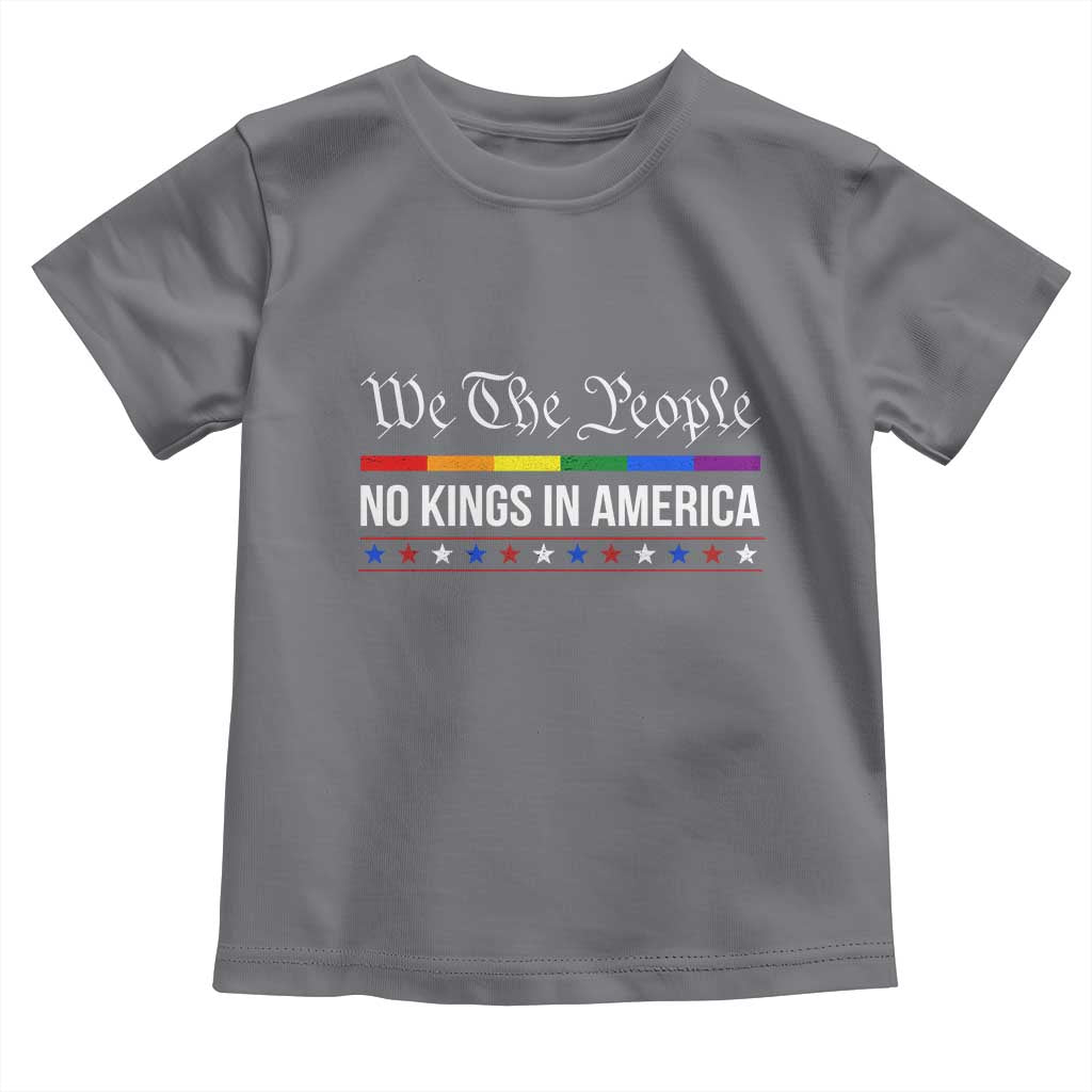 No Kings In America Toddler T Shirt We The People TS02 Charcoal Print Your Wear