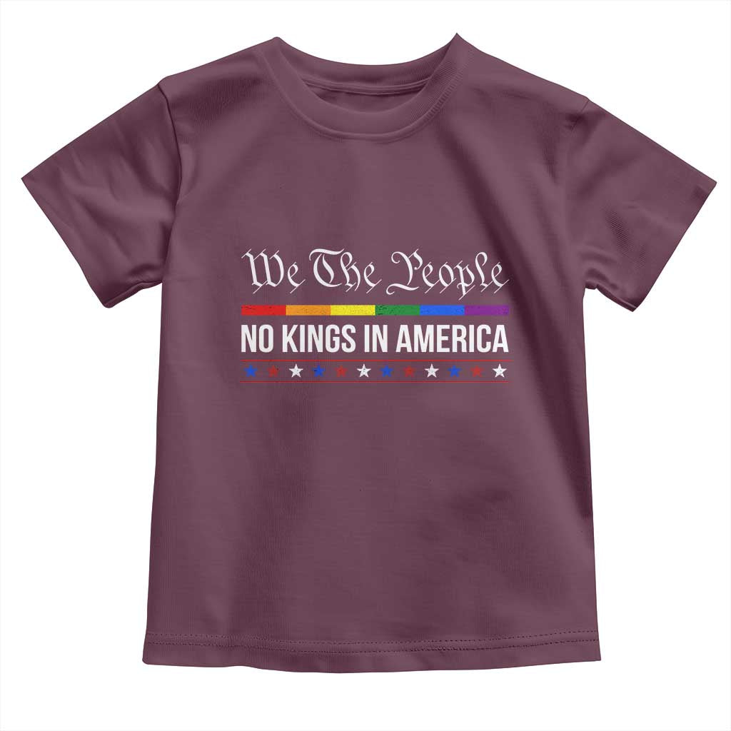 No Kings In America Toddler T Shirt We The People TS02 Maroon Print Your Wear