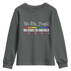 No Kings In America Youth Sweatshirt We The People TS02 Dark Heather Print Your Wear