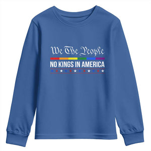 No Kings In America Youth Sweatshirt We The People TS02 Royal Blue Print Your Wear