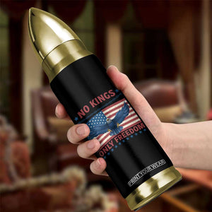 No Kings Only Freedom Bullet Tumbler American Flag Bald Eagle Retro Vintage TS02 Print Your Wear