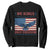 No Kings Only Freedom Sweatshirt American Flag Bald Eagle Retro Vintage TS02 Black Print Your Wear
