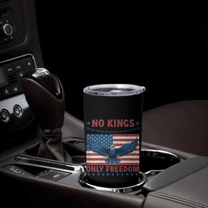 No Kings Only Freedom Tumbler Cup American Flag Bald Eagle Retro Vintage TS02 Print Your Wear
