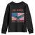 No Kings Only Freedom Youth Sweatshirt American Flag Bald Eagle Retro Vintage TS02 Black Print Your Wear