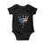 No Kings In America Baby Onesie Dripping Crown TS02 Black Print Your Wear