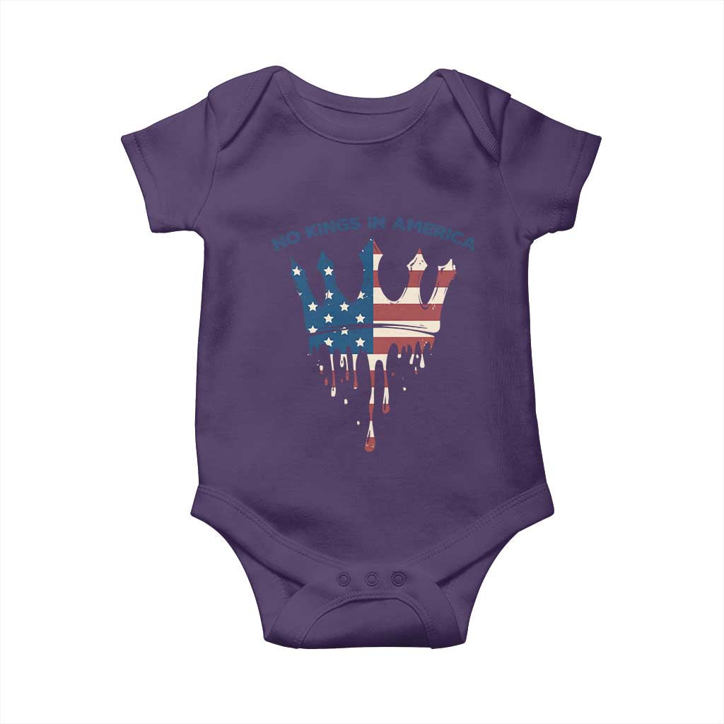 No Kings In America Baby Onesie Dripping Crown TS02 Purple Print Your Wear