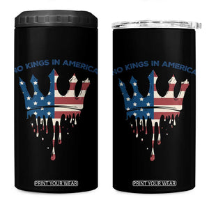 No Kings In America 4 in 1 Can Cooler Tumbler Dripping Crown TS02 One Size: 16 oz Black Print Your Wear