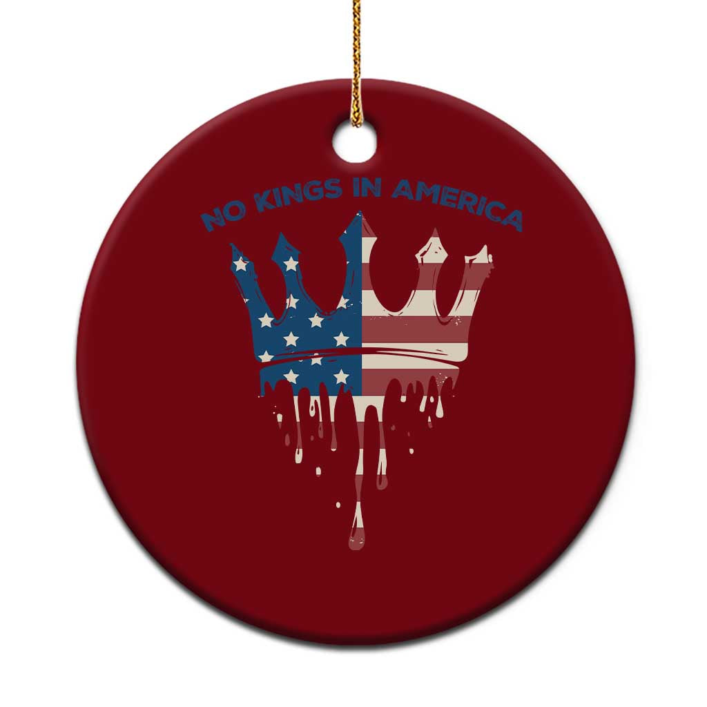 No Kings In America Ceramic Ornament Dripping Crown TS02 1pc Red Print Your Wear