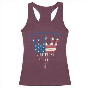 No Kings In America Racerback Tank Top Dripping Crown TS02 Maroon Print Your Wear