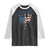 No Kings In America Raglan Shirt Dripping Crown TS02 Black White Print Your Wear