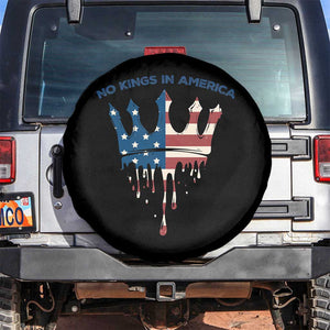 No Kings In America Spare Tire Cover Dripping Crown TS02 No hole Black Print Your Wear