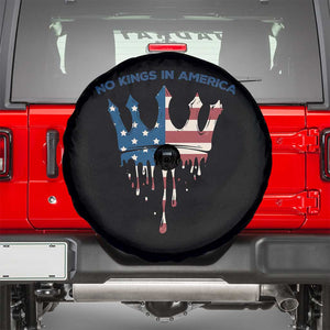 No Kings In America Spare Tire Cover Dripping Crown TS02 Black Print Your Wear