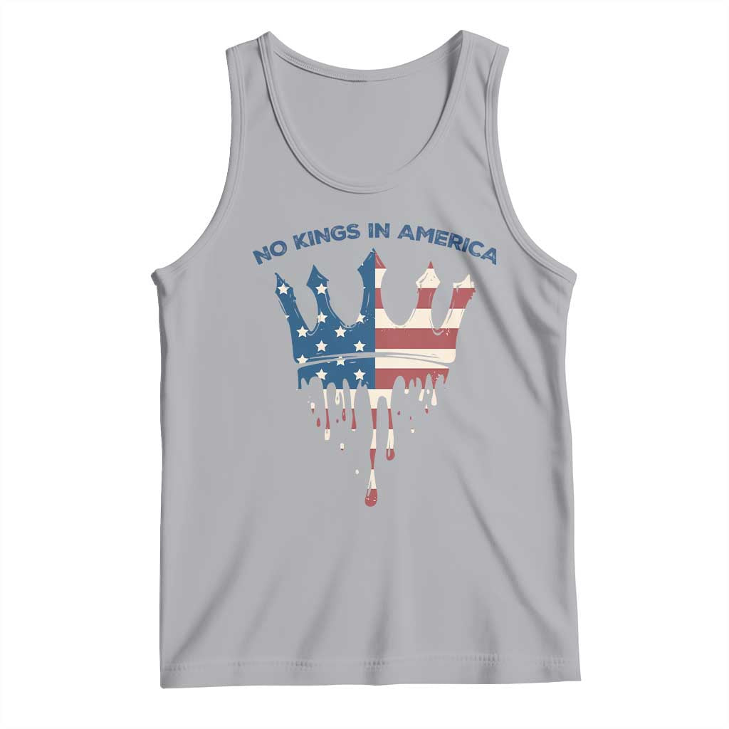 No Kings In America Tank Top Dripping Crown TS02 Athletic Heather Print Your Wear