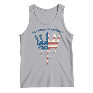 No Kings In America Tank Top Dripping Crown TS02 Athletic Heather Print Your Wear