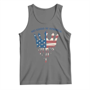 No Kings In America Tank Top Dripping Crown TS02 Black Heather Print Your Wear