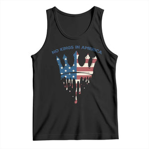 No Kings In America Tank Top Dripping Crown TS02 Black Print Your Wear