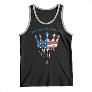 No Kings In America Tank Top Dripping Crown TS02 Black Athletic Heather Print Your Wear