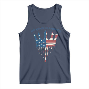No Kings In America Tank Top Dripping Crown TS02 Navy Print Your Wear
