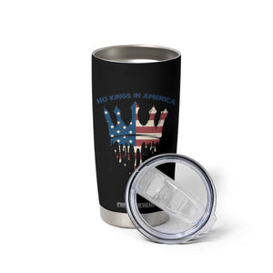No Kings In America Tumbler Cup Dripping Crown TS02 Print Your Wear