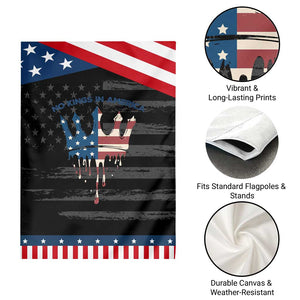 No Kings In America Garden Flag Dripping Crown TS02 Print Your Wear