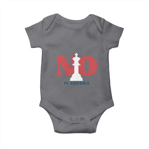 No Kings In America Chess Baby Onesie White King TS02 Charcoal Print Your Wear