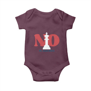 No Kings In America Chess Baby Onesie White King TS02 Maroon Print Your Wear