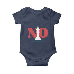 No Kings In America Chess Baby Onesie White King TS02 Navy Print Your Wear