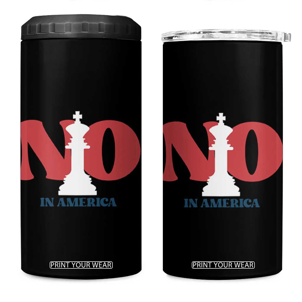 No Kings In America Chess 4 in 1 Can Cooler Tumbler White King TS02 One Size: 16 oz Black Print Your Wear