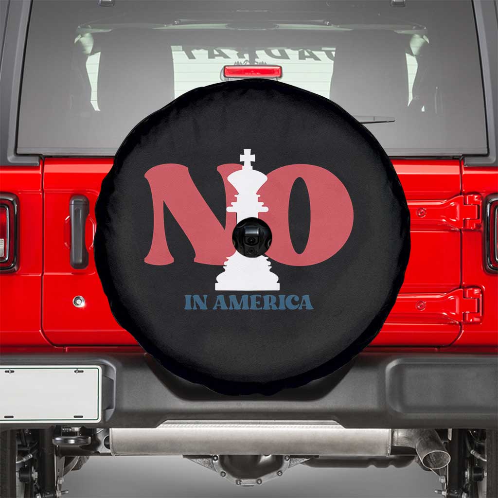 No Kings In America Chess Spare Tire Cover White King TS02 Black Print Your Wear