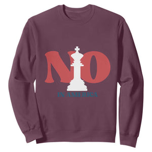 No Kings In America Chess Sweatshirt White King TS02 Maroon Print Your Wear