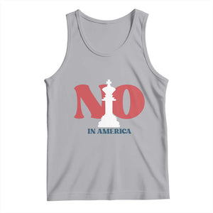 No Kings In America Chess Tank Top White King TS02 Athletic Heather Print Your Wear