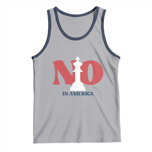 No Kings In America Chess Tank Top White King TS02 Athletic Heather Navy Print Your Wear